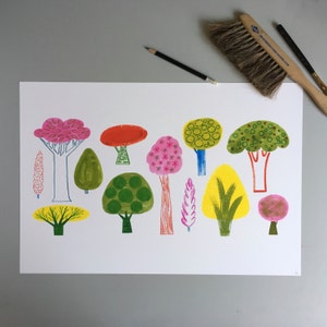 Spring Trees, 13x19 and 8.5x11, art print image 1