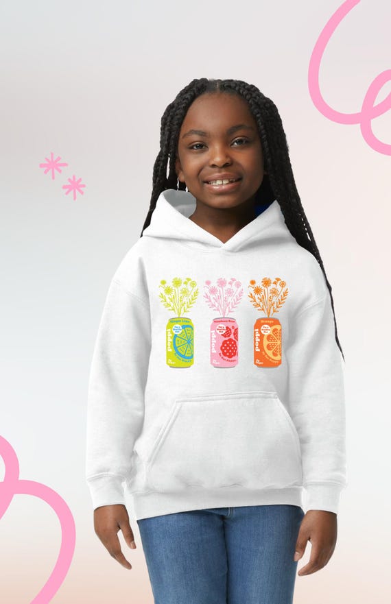 Poppi Hoodie Youth Sweatshirt, Floral Sweatshirt, Cute Poppi