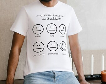 Camiseta de arquitecto con rango emocional, regalo de graduación de arquitecto