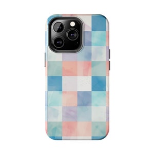 Pastel Checkered Pattern Case | Unique Design Phone Case | iPhone 15/14/13/12 | Phone Fashion Finds Charming iPhone Cases