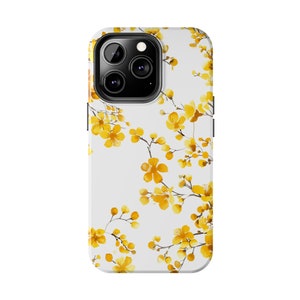 Simple Yellow Flowers Case | Unique Design Phone Case | iPhone 15/14/13/12 | Phone Fashion Finds Charming iPhone Cases