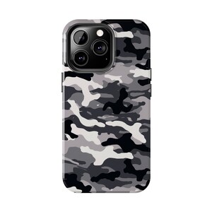 Black and White Camo Case | Unique Design Phone Case | iPhone 15/14/13/12 | Phone Fashion Finds Charming iPhone Cases