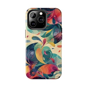 Colorful Leaf Swirls Case | Unique Design Phone Case | iPhone 15/14/13/12 | Phone Fashion Finds Charming iPhone Cases