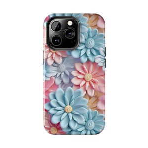 Beautiful Pastel Flowers 6 Case | Unique Design Phone Case | iPhone 15/14/13/12 | Phone Fashion Finds Charming iPhone Cases
