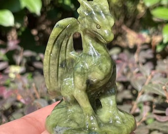 Vintage Asian Chinese Faux Green Jade Colored Carved Sculpure of a