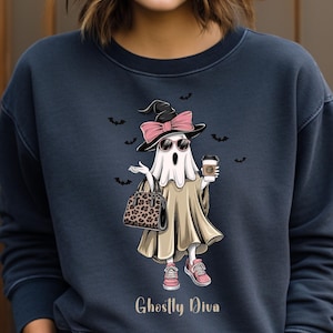 Ghost Diva Halloween Sweatshirt: Spooky Season Style