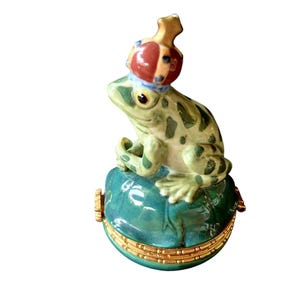 San Francisco Music Box Company Frog &quot;Some Day My Prince Will Come&quot; Trinket Box