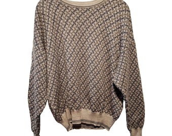 Suéter vintage Maglificio Florence 100% lana merino XL hecho en Italia Abuelo