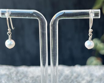 Small Pearl Drop Earrings