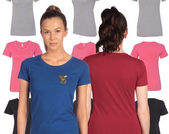 Next Level - Camiseta ideal para mujer - 1510 Camiseta personalizada con bordado, personalización con tu diseño y logotipo