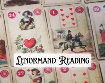 Lettura Lenormand | Lettura del futuro nello stesso giorno, Carte Lenormand, Medium sensitivo, Una domanda
