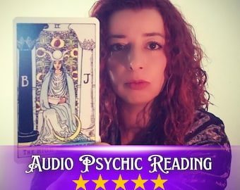 Lectura psíquica en audio, lectura del futuro el mismo día, predicciones personalizadas, amor, carrera y orientación espiritual.