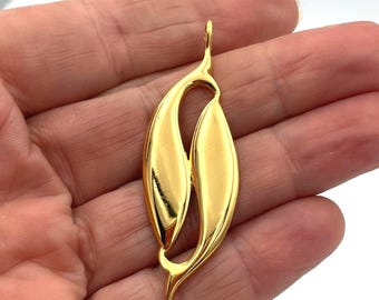 Vintage Gold Plated Pair of Whales Pendant