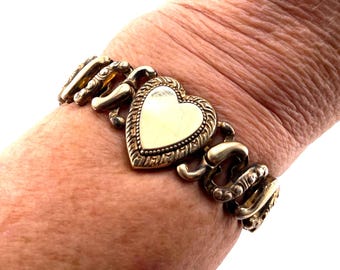 1940's Gold Filled Carmen Sweetheart Expansion Bracelet by D.f.b.
