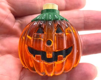 Vintage Translucent Jack O' Lantern Halloween Brooch