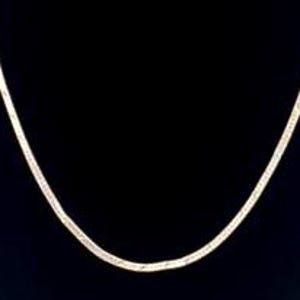 Vintage 30&quot; Sterling Silver Herringbone Chain