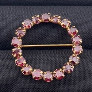 Winard 12KT GF Garnet Brooch