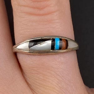 K.B. Zuni Inlay Sterling Ring