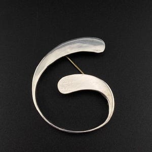 Sterling Silver Swirl Brooch