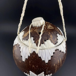 Carved Coconut Handbag
