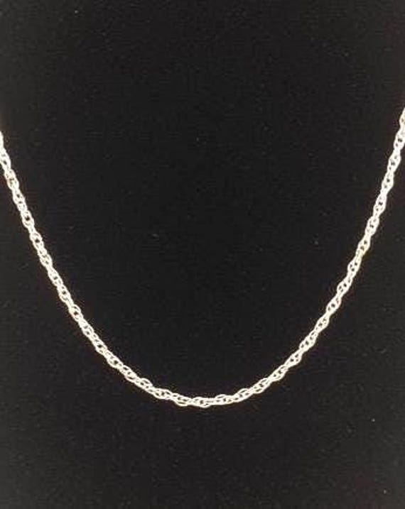 Collier fin 18 en argent sterling torsadé avec chaîne