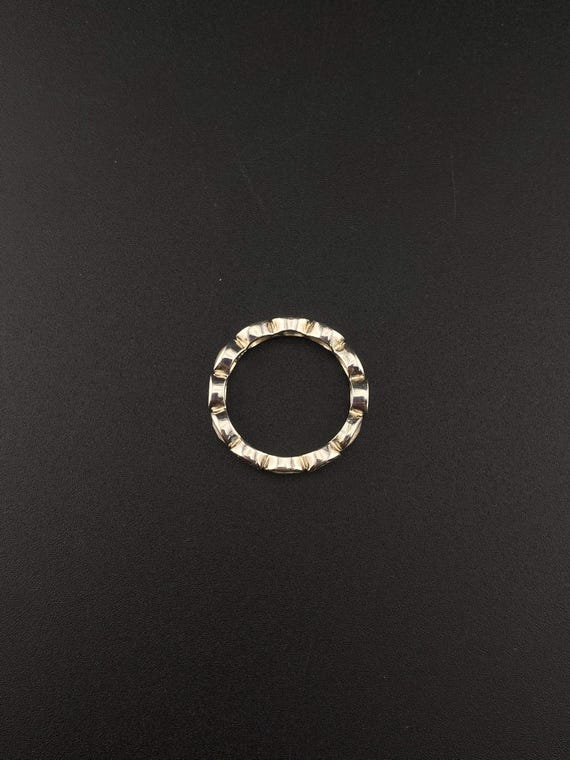 Vintage Sterling Silver Quartz Infinity Ring - image 3