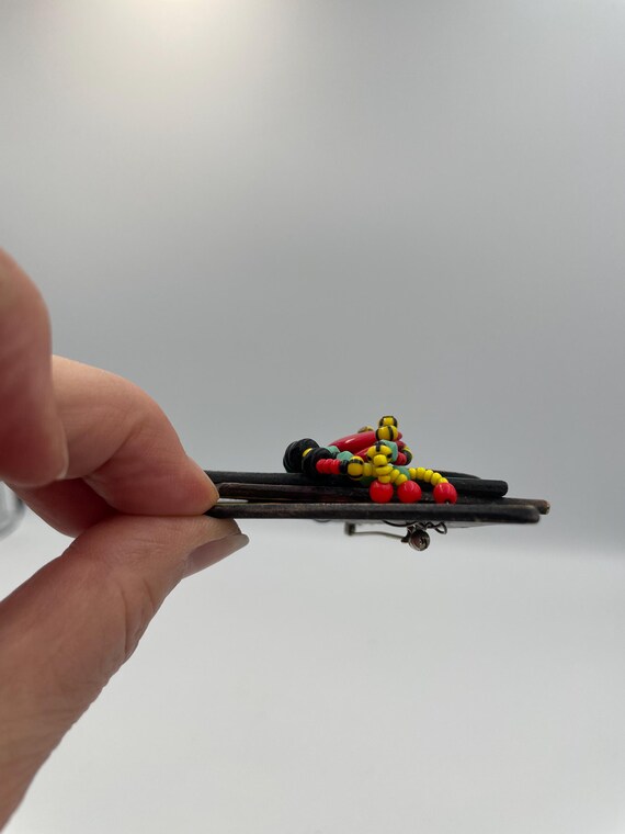 1990 Artist Signed Abstract Statement Brooch - image 4