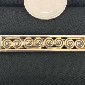 Vintage zwanen goudkleurige wervelende dasclip