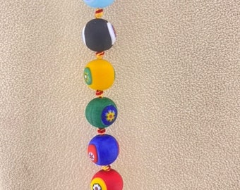 ヴィンテージサテン仕上げのミルフィオリビーズネックレス - Etsy 日本