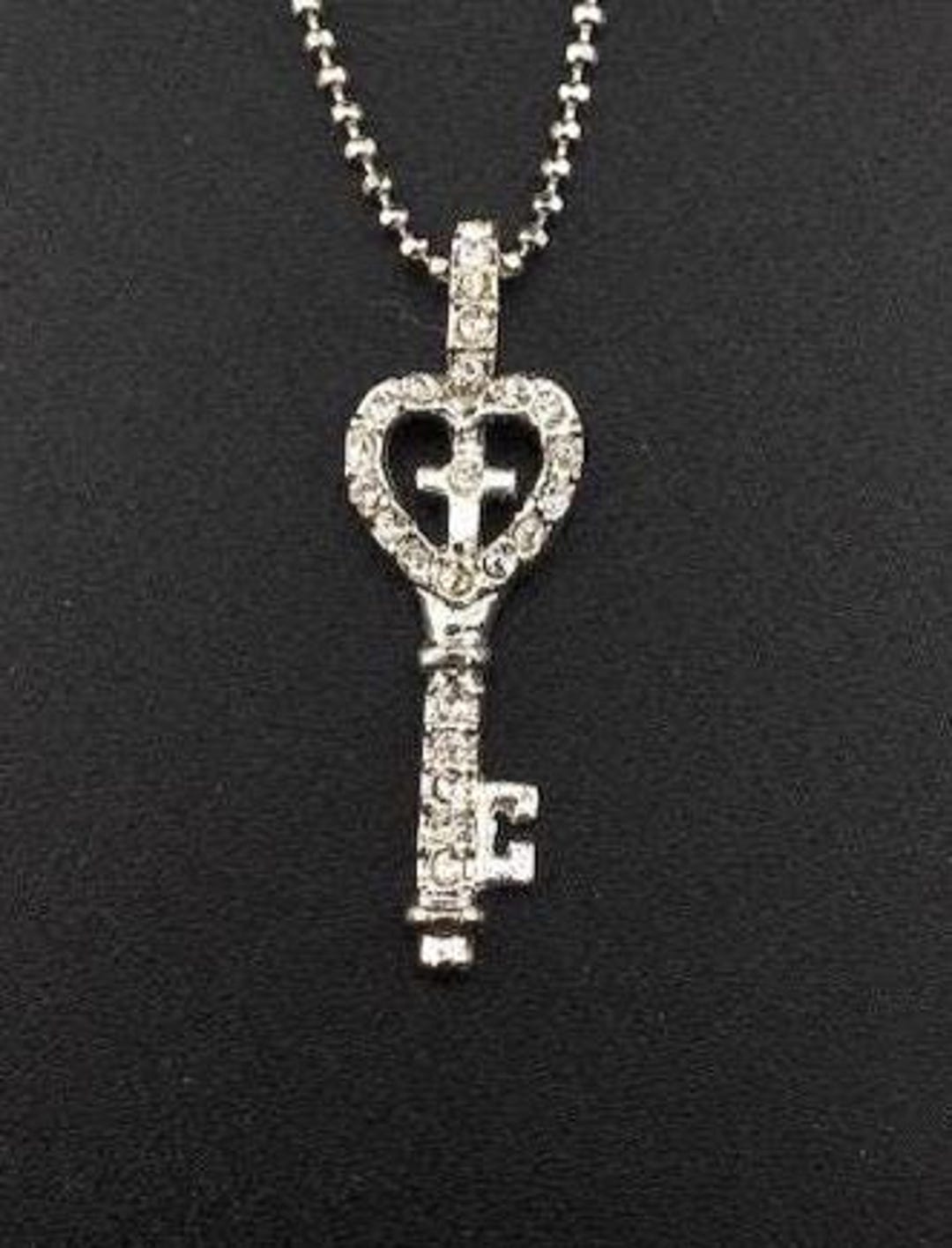 Vintage Rhinestone Cross With Silver Tone Ball Chain - Etsy
