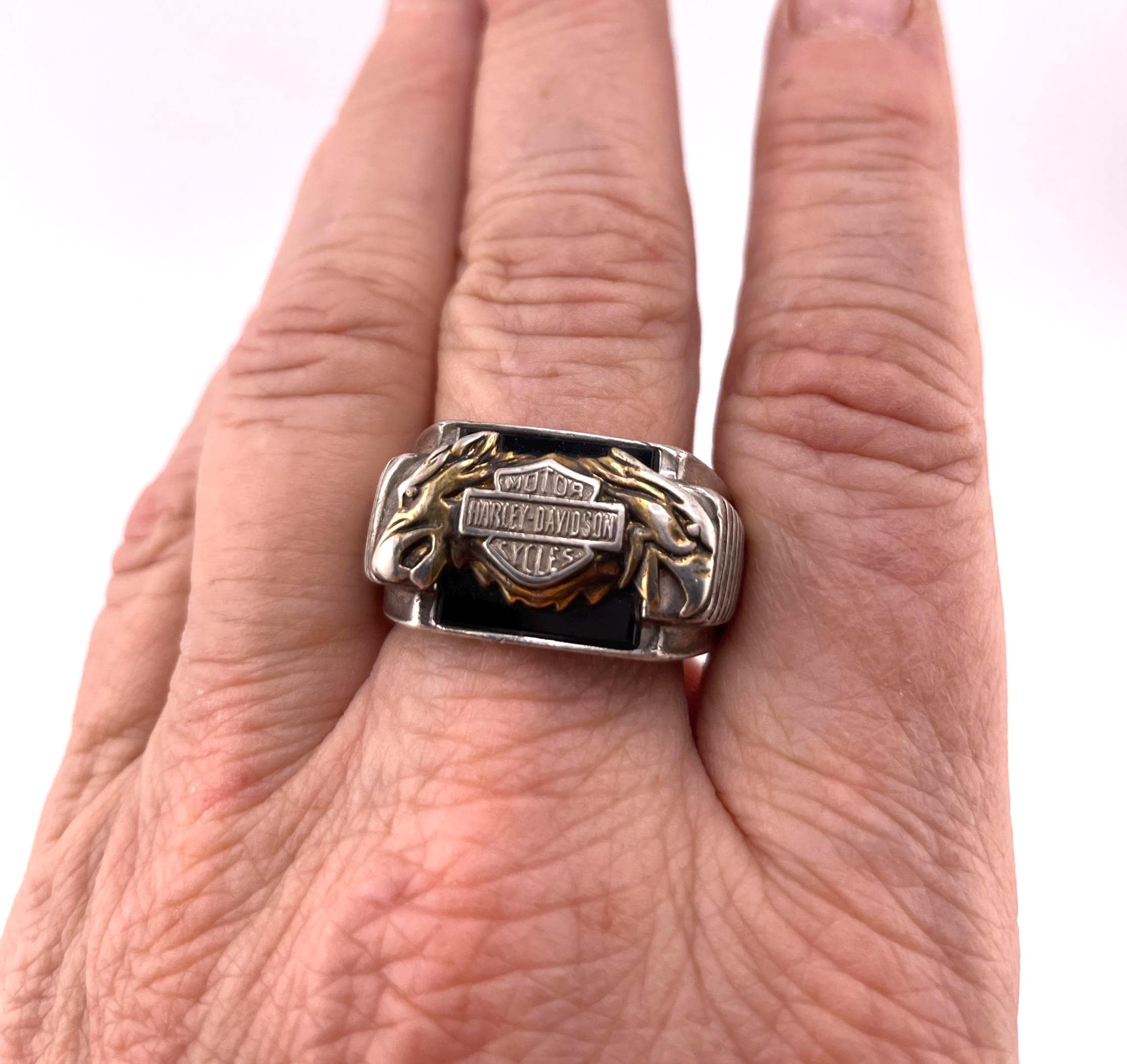Sterling Silver Harley Davidson Rings - Etsy