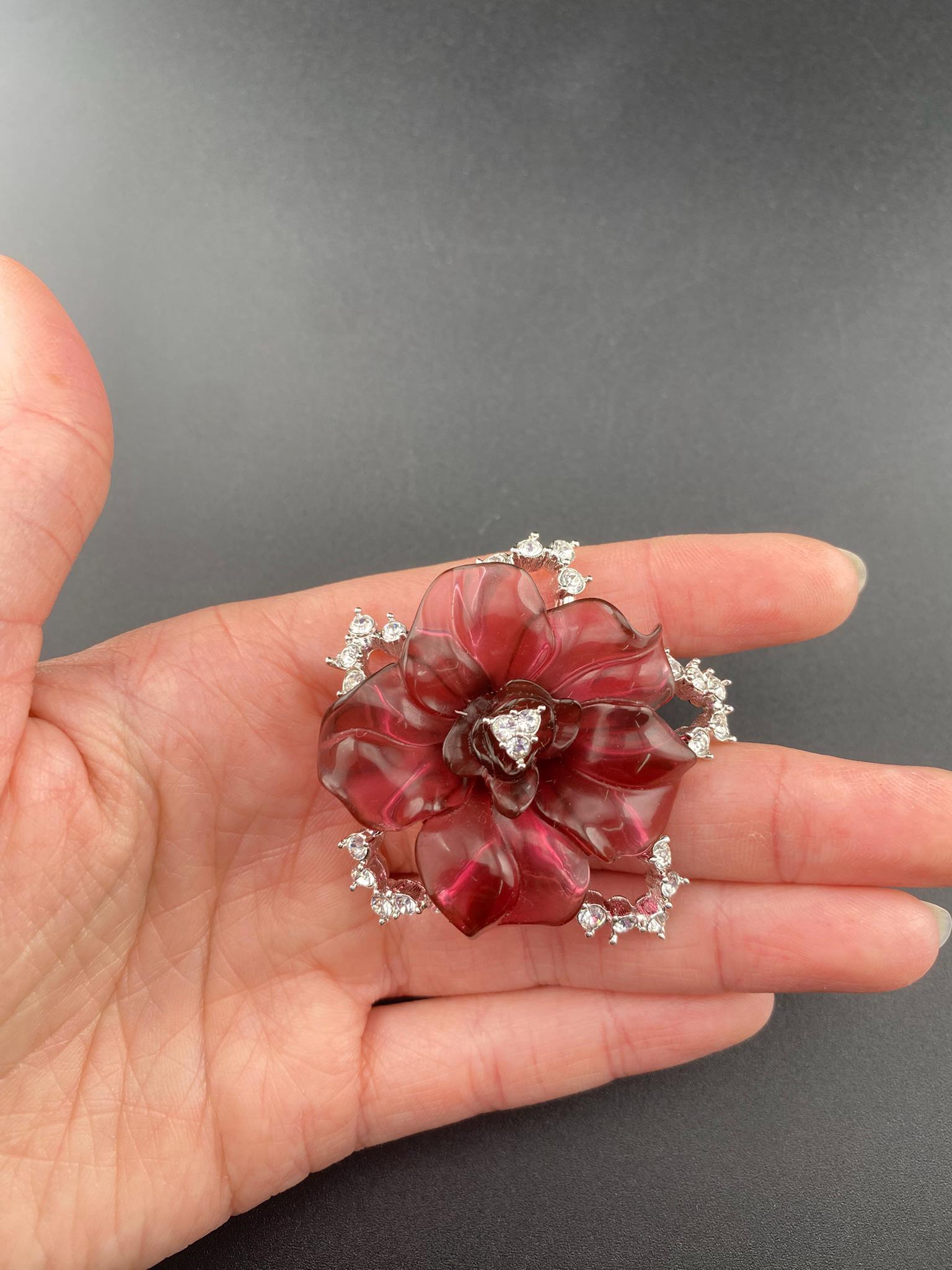 Vintage Nolan Miller French Chateau Flower Pin - Etsy Nolan Miller French Chateau brooch main image 0