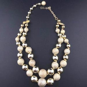 1950s Coro Gold Bead Necklace