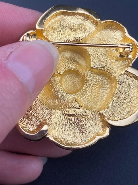 希少　クリスチャンディオール　フラワーデザイン　スウィング　ブローチ Christian Dior(クリスチャンディオール) CD ICON ブローチCD
