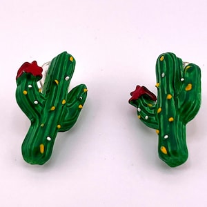 Vintage Fun Saguaro Cactus Earrings