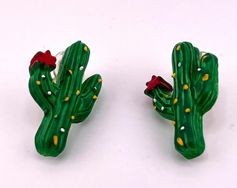 Vintage Fun Saguaro Cactus Earrings