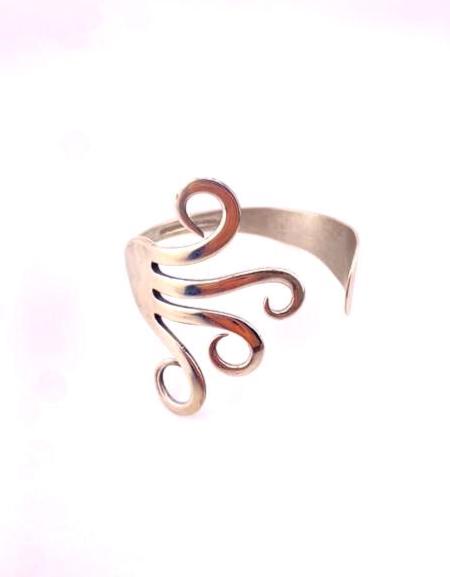 Vintage Simpson Nickel Silver Fork Cuff Bracelet