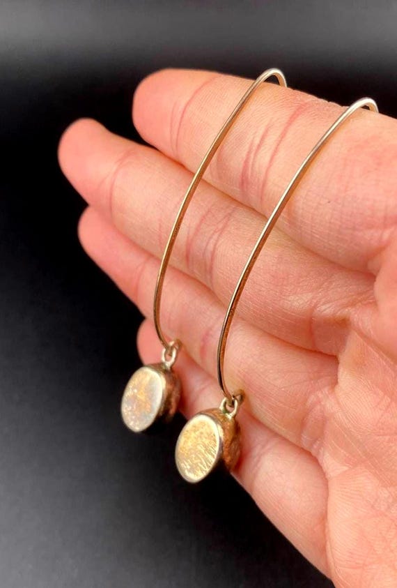 Vintage Long Sterling Silver Dangle Threader Earr… - image 1