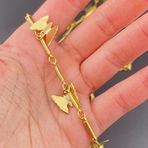 Gold Tone Butterfly Chain