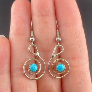 Sleeping Beauty Turquoise Sterling Earrings