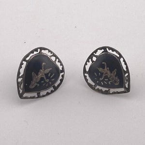 Siam Sterling Screw Back Earrings