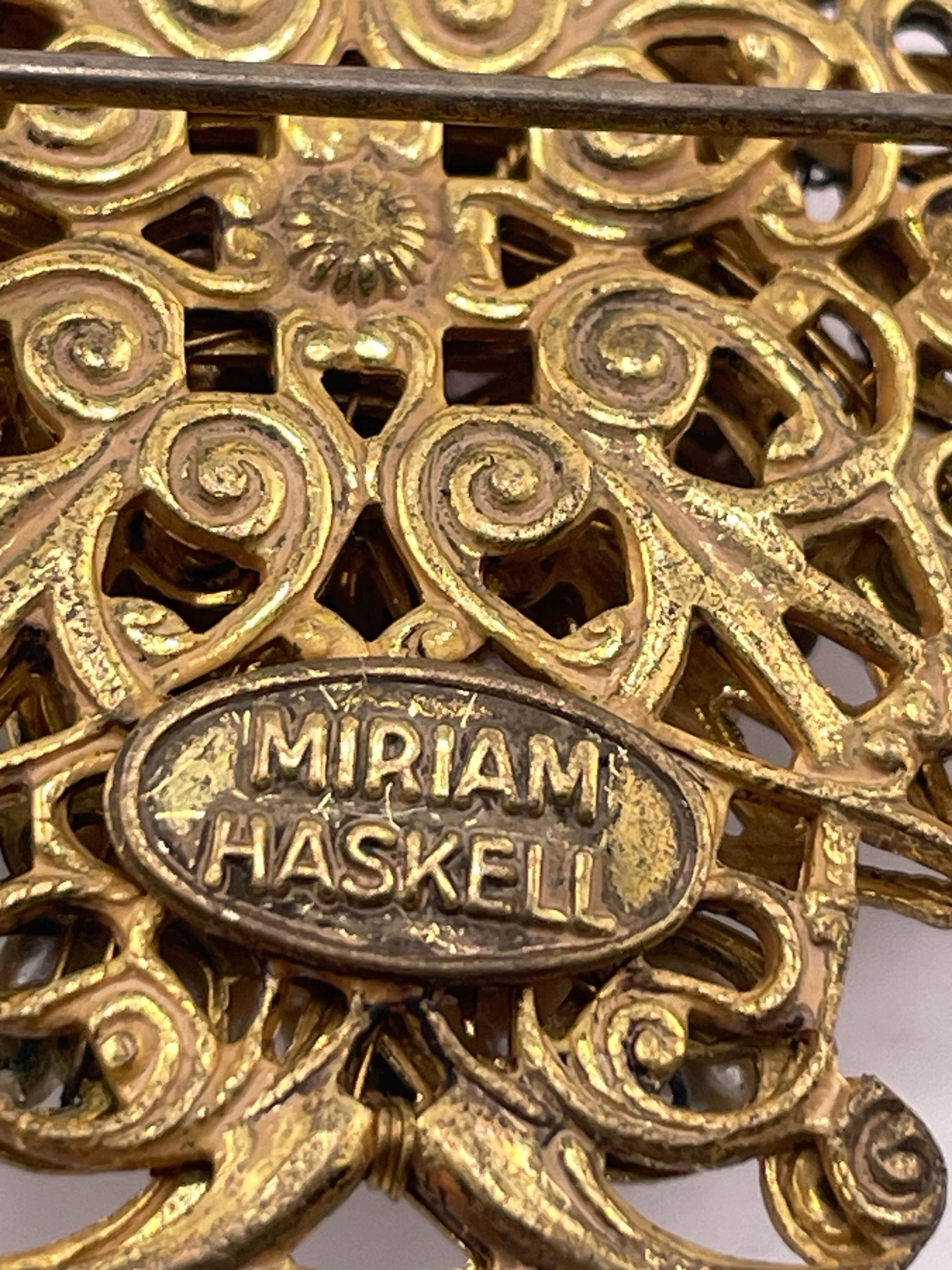 Vintage Miriam Haskell Maltese Cross Style Brooch - Etsy
