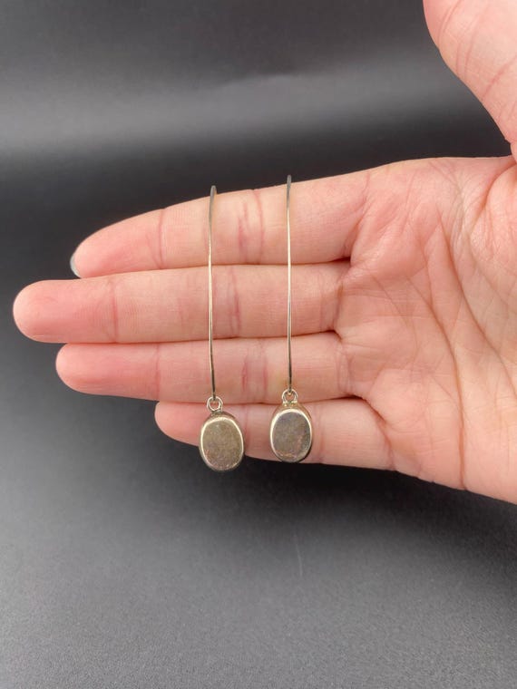 Vintage Long Sterling Silver Dangle Threader Earr… - image 5