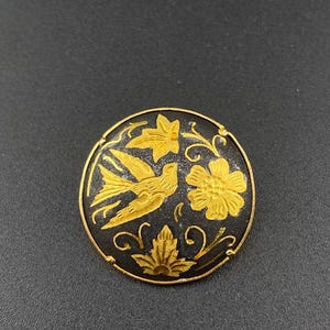 Vintage damasten broche