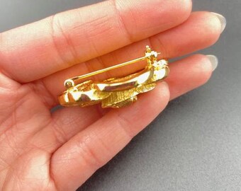 ヴィンテージ クリスチャン ディオール カメリア フラワー ブローチ