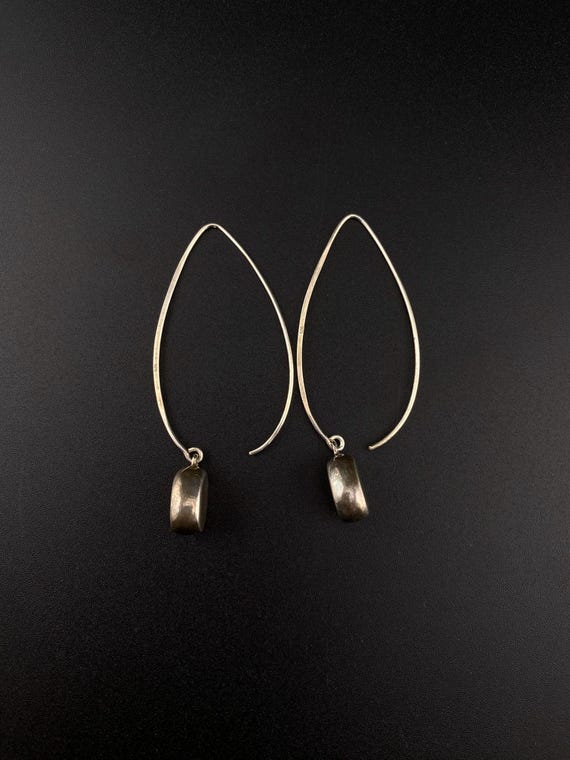 Vintage Long Sterling Silver Dangle Threader Earr… - image 3