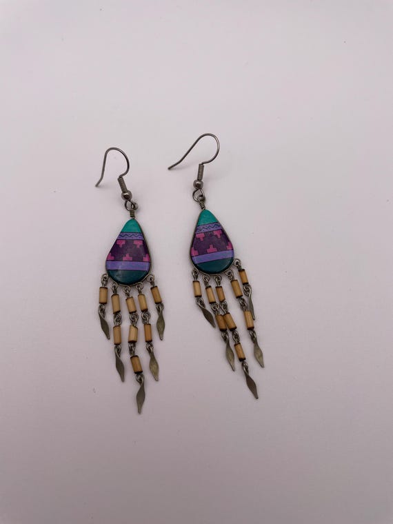 Vintage Peruvian Dangle Earrings - image 3