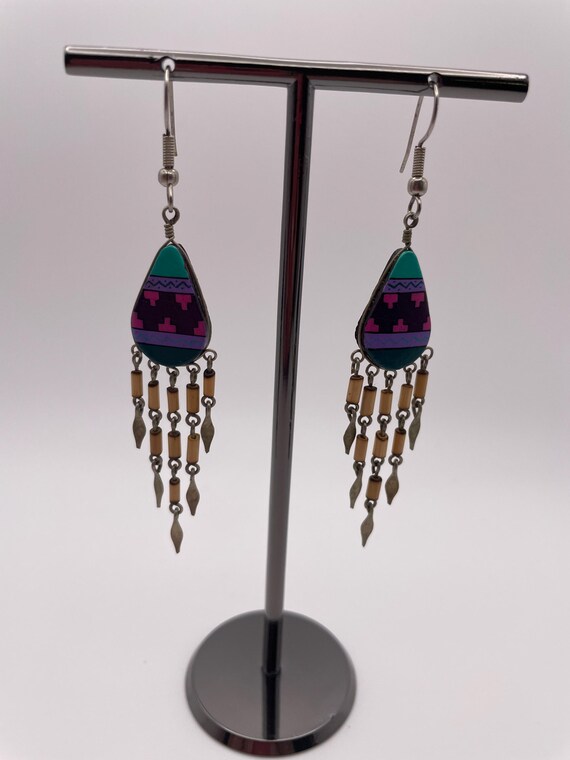 Vintage Peruvian Dangle Earrings - image 5