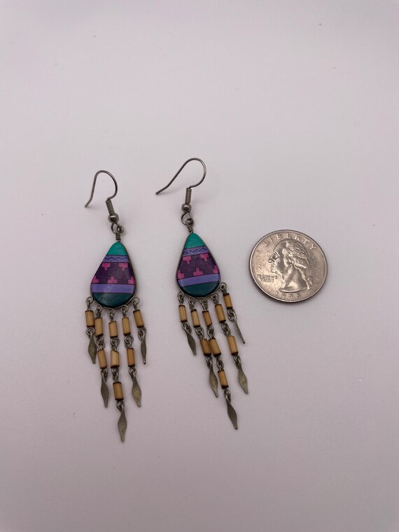 Vintage Peruvian Dangle Earrings - image 2
