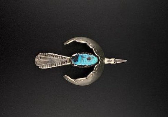 Ray Etsitty Flower Vintage Native American Navajo Turquoise Sterling Silver Bracelet Ray Etsitty Flower Vintage Native American Navajo Turquoise Sterling Silver Bracelet
